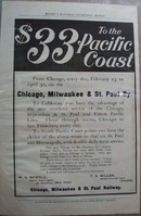 Chicago. Milwaukee & St Paul RR Ad