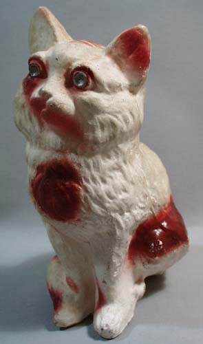 Old Chalk cat with metal eyes