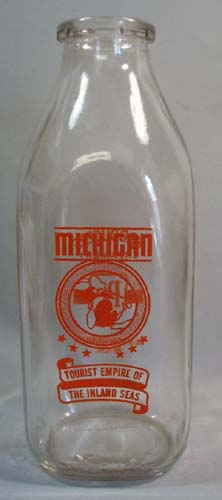 Producers Creamery Benton Harbor Mich quart milk bottle