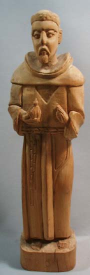 St Frances Wood Carved Statue