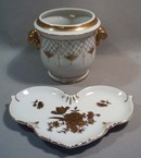 Gold encrusted porcelain bathroom decorative porcelains