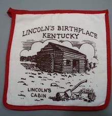 Lincoln's Birthplace Kentucky pot holder