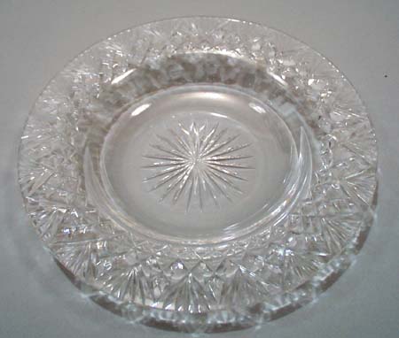 Cut glass cheese dish