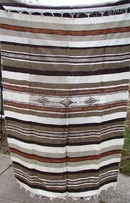 Woven Blanket brown, white and orange
