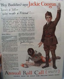 Junior First Aid Legion Jackie Coogan Ad 1927