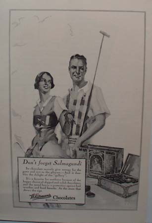 Whitman's Chocolates Don't Forget Ad 1927