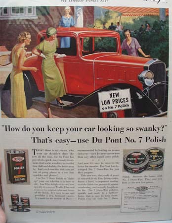 Duco Polish for Cars Swanky Ad 1933