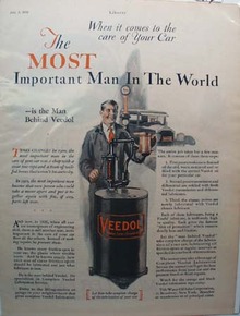 Veedol Motor Oil Car Care Ad 1926