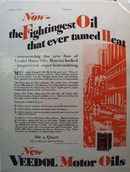 Veedol Fightingest Oil Motor Oil Ad 1928