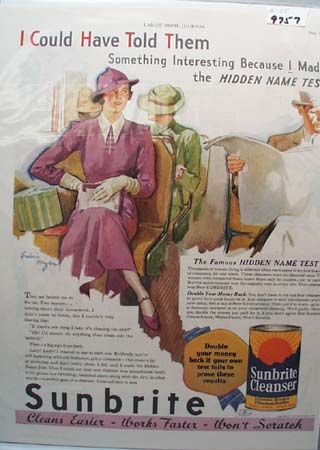 Sunbrite Cleanser Hidden Name Test Ad 1935