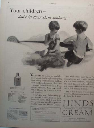 Hinds Cream for Your Children Ad 1927