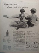 Hinds Cream for Your Children Ad 1927