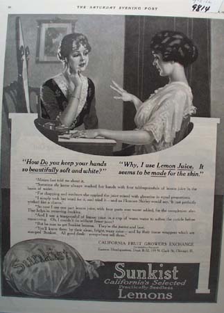 Sunkist Lemons & Lemon Juice Ad 1916