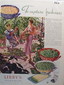 Libby's Vegetables Captures Freshness Ad 1934