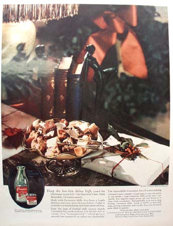Carnation Milk Christmas Ad 1927