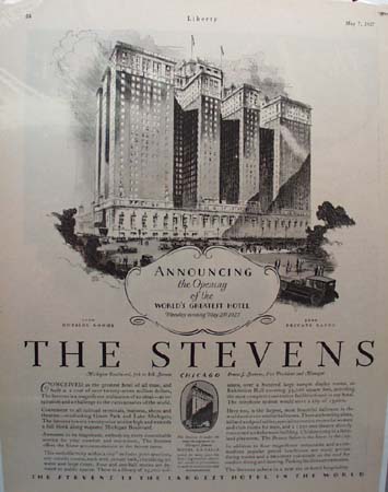 The Stevens Hotel World's Greatest 1927
