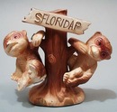 2 little monkeys on tree s & p set