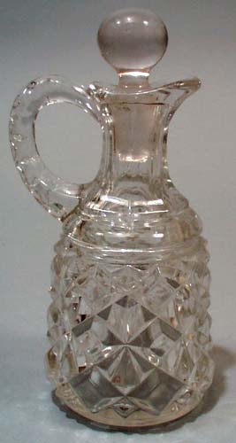 Glass cruet. Nice pressed glass cruet