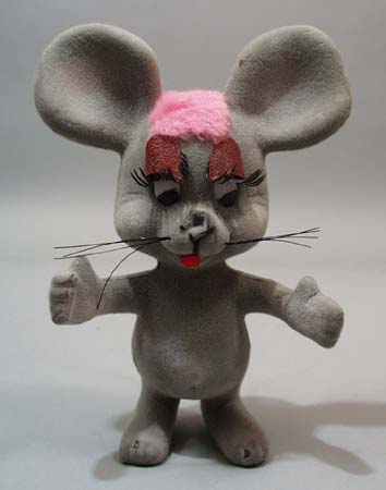 Plastic flocked Mouse.