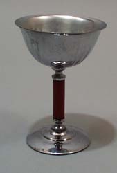 Stainless Steel and Bakelite wine glass