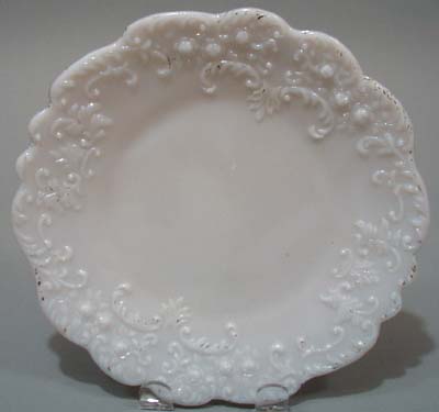 Old Roses milk glass Plate