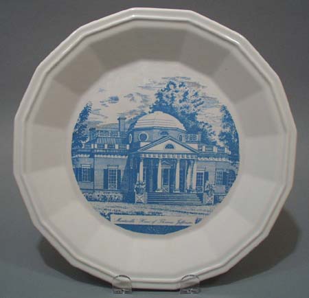 Monticello souvineer plate by Conrad Crafters