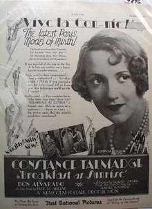 Breakfast at Sunrise Movie Ad 1927