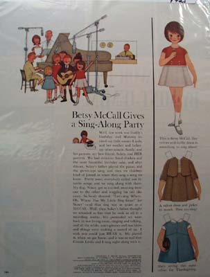 Betsy McCall Gives a Sing-Along Party Ad 1963