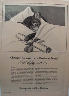 Chesapeake & Ohio RR Chessie's Award Ad 1946