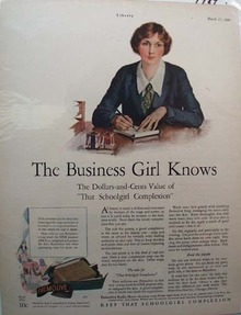 Palmolive Soap Business Girl Ad 1928