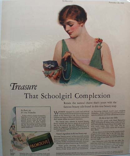 Palmolive Soap Treasure Ad 1928