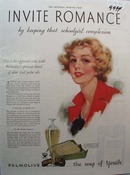 Palmolive Soap Invite Romance Ad 1933