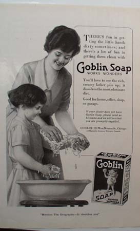 Goblin Soap Grimy Hands Ad 1919