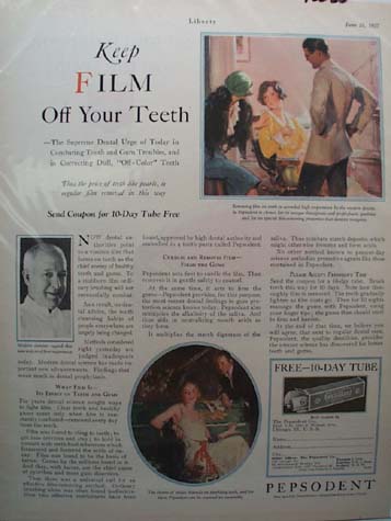 Pepsodent Tooth Paste Combats Film Ad 1927