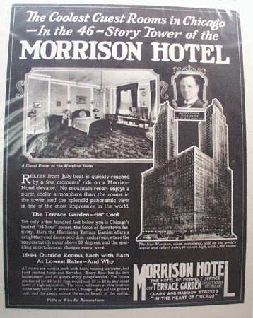 Morrison Hotel 46 Story Tower Ad 1926