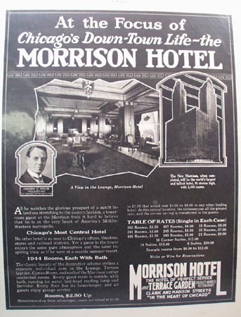 Morrison Hotel Focus of Down Town Ad 1927