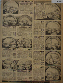Sears Dinnerwear 1938 Ad featuring dinnerware patterns