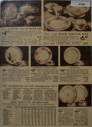 Sears Dinnerwear 1938 Ad featuring dinnerware patterns