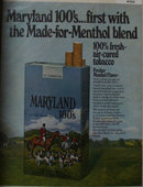 Maryland 100s Cigarettes 1970 Ad