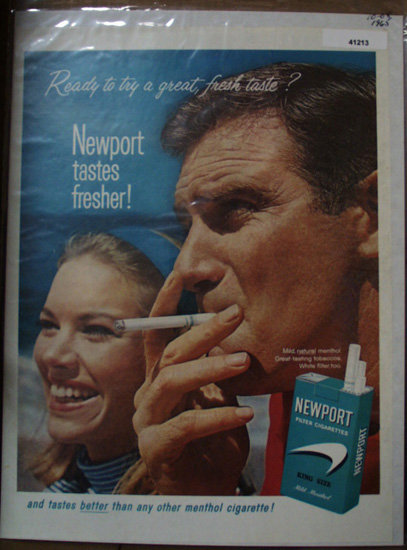 Newport Filter Cigarettes 1965 Ad