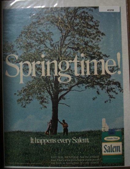 Salem Menthol Fresh Cigarette 1970 Ad