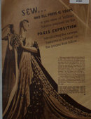 Sears Fabric 1938 Ad features Paris exhibition