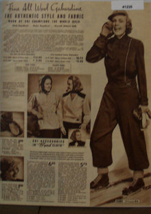 Sears Womens Ski Outfits 1938 Ad