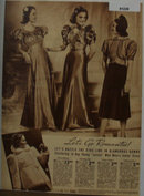 Sears Womens Gowns And Snow Bunny Coat 1938 Ad Romantic