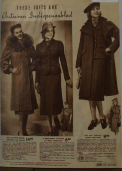 Sears Womens Suits And Coats 1938 Ad
