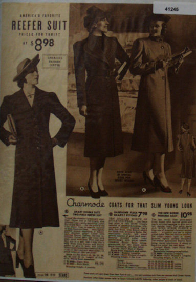 Sears Womens Charmode Coats 1938 Ad