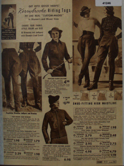 Sears Kerybrooke Riding Togs 1938 Ad