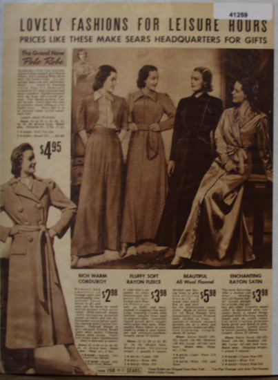 Sears Womens Polo Robes 1938 Ad