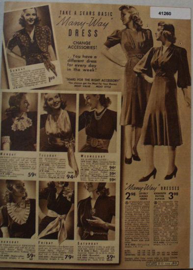 Sears Womens Many Way Dresses 1938 Ad