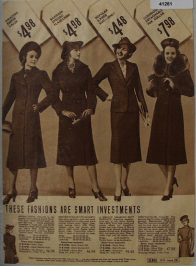 Sears Women Coats And Suit 1938 Ad
